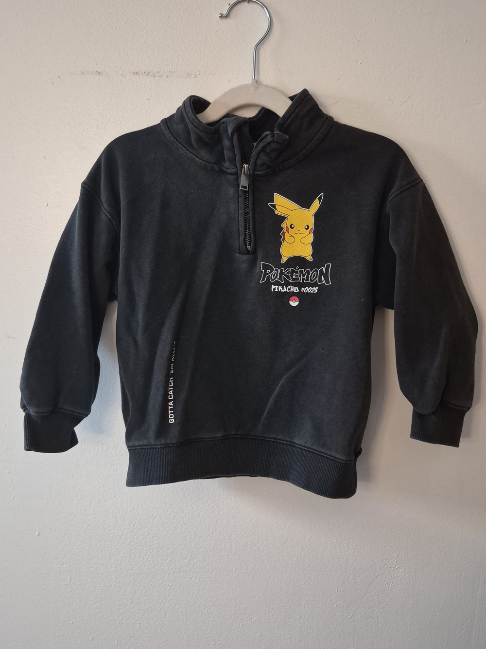 H&M Pokemon Pikachu Quarter Zip Sweater